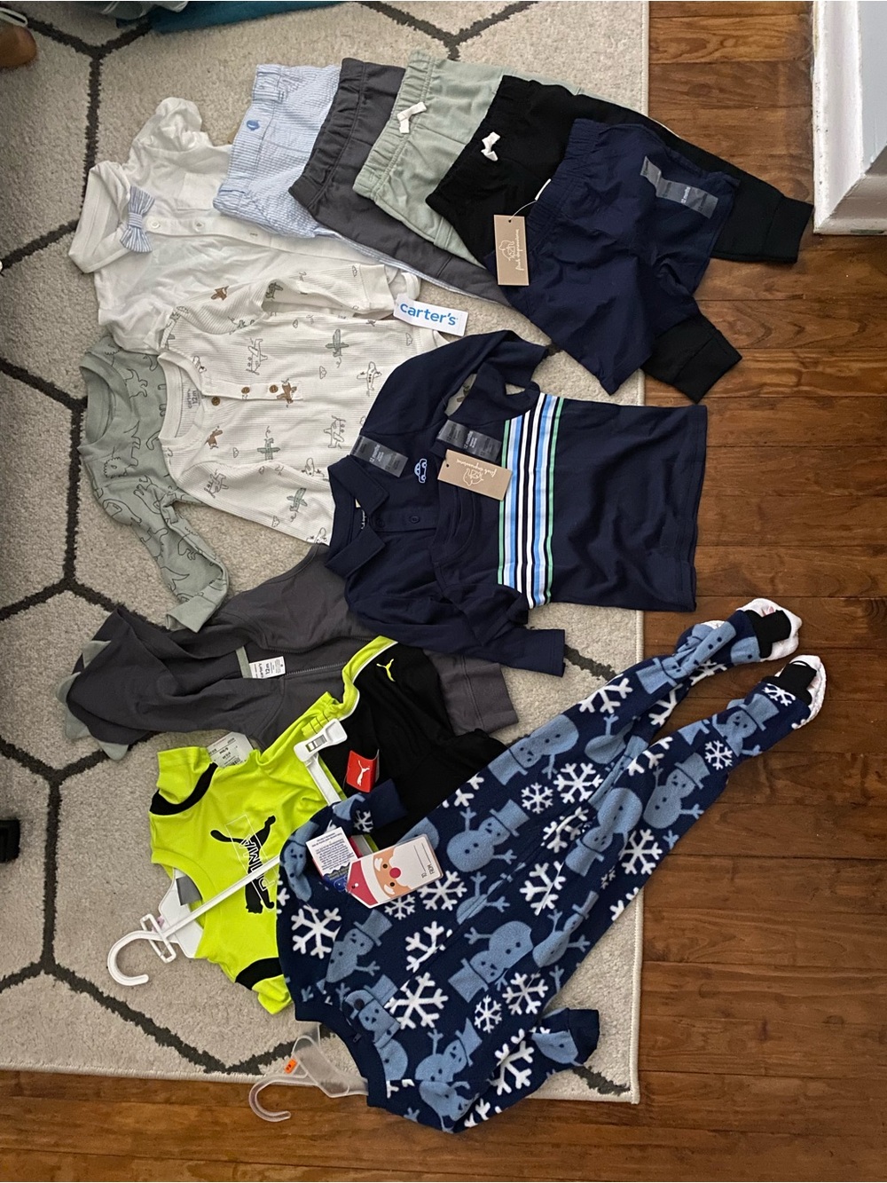 Mixed Baby Boys Clothing Bundle - Navy, Gray, Green, Black